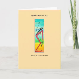 トリッキー・アフリカンダンサーハッピーバースデー カード