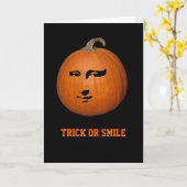 トリックかスマイル カード (黄色い花)