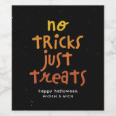 トリックだけで可愛いおもしろいハローウィンパーティ ワインラベル (シングルラベル)