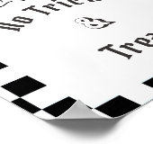 "トリックとトリートなし"ブベビシャワおもしろいーゲーム ポスター (角)