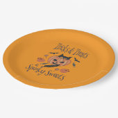 トリックとトリート ペーパープレート (アングル)