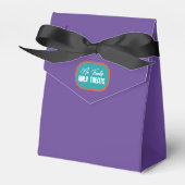 トリックなし – トリートのみ！ハローウィンパーティ箱 フェイバーボックス (正面サイド)