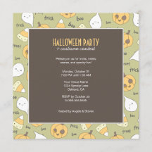 トリックの御馳走ブーイング! |のハローウィンパーティの招待状