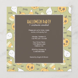 トリックの御馳走ブーイング! |のハローウィンパーティの招待状 招待状