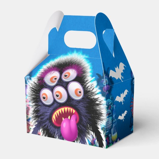 トリックのorTreatのハロウィンモンスターの好意箱 フェイバーボックス (正面サイド)