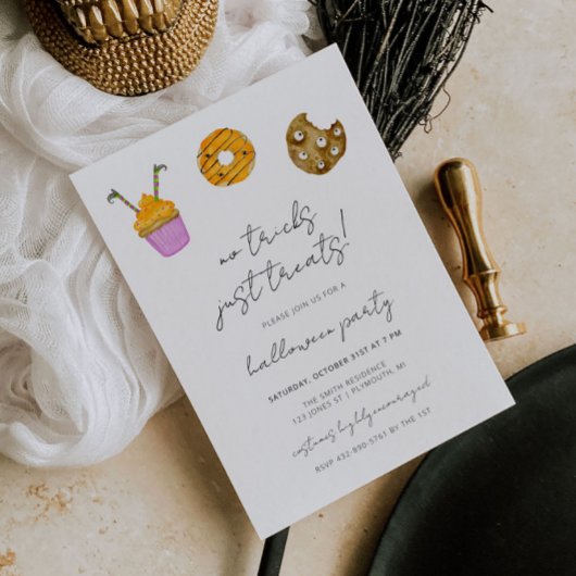 トリックはなしで、ただのハロウィンパーティーのお誘い 招待状