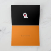 トリックはなし!お菓子だけの 5x7 折りたたみグリーティングカード カード (内部)