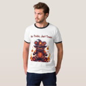 トリックは無い、ただ扱う。テディベア.ハロウィン Tシャツ (正面フル)