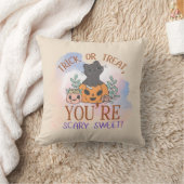 トリックまたはあなたは怖い甘い扱い クッション (ブランケット)