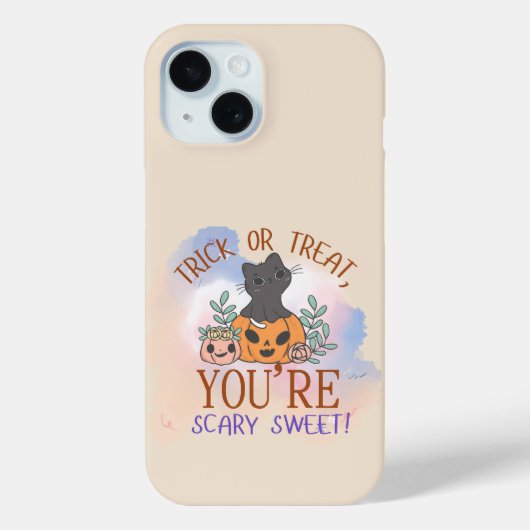 トリックまたはあなたは恐ろしい甘いiPhone 15ケース Case-Mate iPhoneケース (裏面)