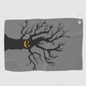 トリックまたはティー:熱心のためのハロウィーンゴルフタオル ゴルフタオル (横)