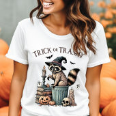トリックまたはトラッシュヴィンテージラクーンハロウィーン Tシャツ