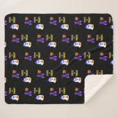 トリックまたはトリートこうもりキャンディ31 UK 10月ハロウィーン シェルパブランケット (正面(横))