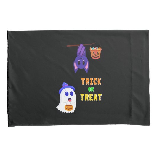 トリックまたはトリートこうもりキャンディ31 UK 10月ハロウィーン 枕カバー (正面右)