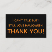 トリックまたはトリートでビジネス話カードを使用できない 名刺 (裏面)