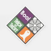 トリックまたはトリートとハロウィーンデザイン、ブーと幽霊 スタンダードランチョンナプキン (角)