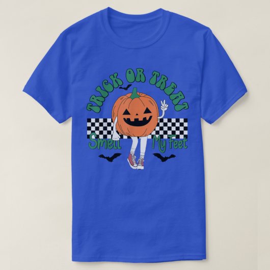 トリックまたはトリートオイ私の足は私の面白いハロウィーン Tシャツ (デザイン正面)