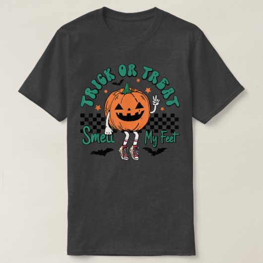 トリックまたはトリートオイ私の足カボチャキッズ幼児 Tシャツ (デザイン正面)