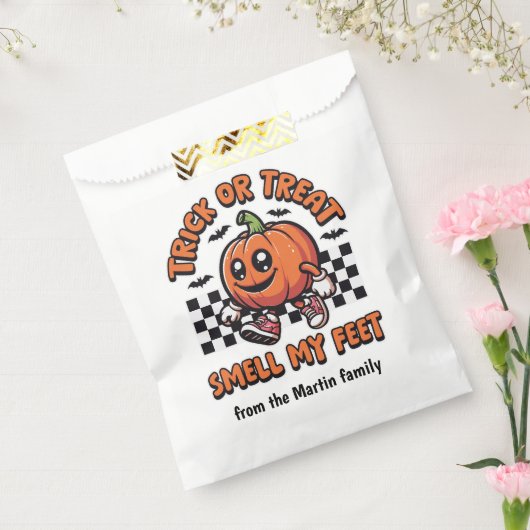 トリックまたはトリートオイ私の足ハロウィーン フェイバーバッグ (封をした状態)