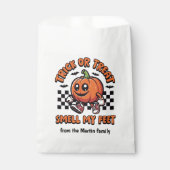 トリックまたはトリートオイ私の足ハロウィーン フェイバーバッグ (正面)