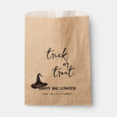 トリックまたはトリートカスタム名用ハッピーハローウィン フェイバーバッグ (正面)
