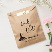 トリックまたはトリートカスタム名用ハッピーハローウィン フェイバーバッグ (封をした状態)