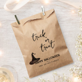 トリックまたはトリートカスタム名用ハッピーハローウィン フェイバーバッグ