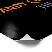 トリックまたはトリートカラフルおもしろい不気味カスタム文字 ポスター (コーナー)