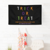 トリックまたはトリートカラフルおもしろい不気味カスタム文字 横断幕 (インサイチュ)