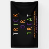 トリックまたはトリートカラフルおもしろい不気味カスタム文字 横断幕 (縦)