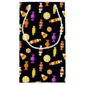 トリックまたはトリートキャンディパターンハロウィーン紙 スモールペーパーバッグ (裏面)