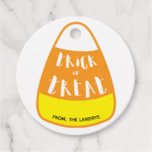 トリックまたはトリートキャンディーコーンギフトラベル フェイバータグ (正面)