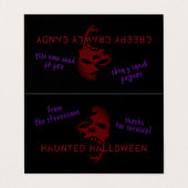 トリックまたはトリートグッドバッグトッパー怖いスカルカード 名刺 (外部フラット)