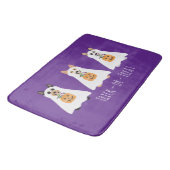 トリックまたはトリートコルギ幽霊ドッグハロウィーン バスマット (アングル)