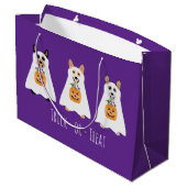 トリックまたはトリートコルギ幽霊ドッグハロウィーン ラージペーパーバッグ (裏面アングル)