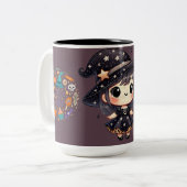 "トリックまたはトリートコーヒーマグ – フェスティバルハロウィーンカップ ツートーンマグカップ (正面左)
