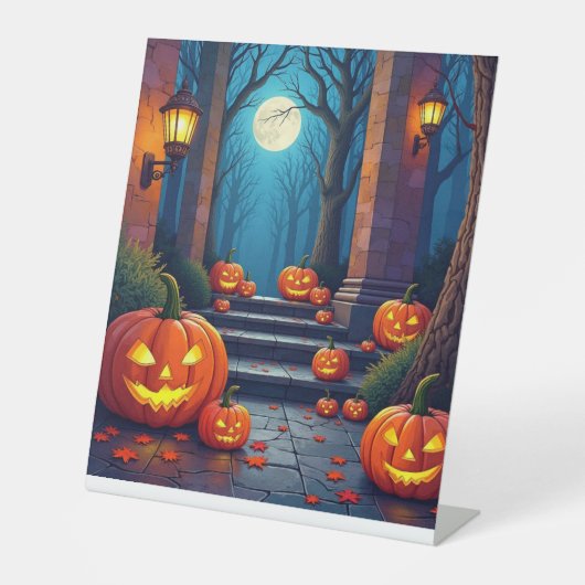 トリックまたはトリートサイン 台座サイン (正面)