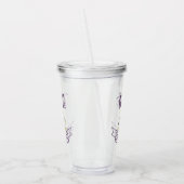 トリックまたはトリートスカルクロスボーンハロウィーンリボン アクリルタンブラー (左)