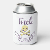 トリックまたはトリートスカルクロスボーンハロウィーンリボン 缶クーラー (缶裏面)
