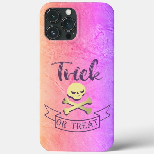 トリックまたはトリートスカルクロスボーンハロウィーンリボン Case-Mate iPhoneケース (裏面)