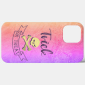 トリックまたはトリートスカルクロスボーンハロウィーンリボン Case-Mate iPhoneケース (裏面 (横))