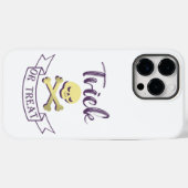 トリックまたはトリートスカルクロスボーンハロウィーンリボン Case-Mate iPhoneケース (裏面 (横))