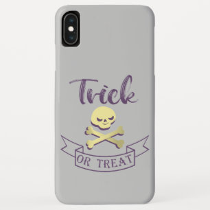 トリックまたはトリートスカルクロスボーンハロウィーンリボン iPhone XS MAXケース