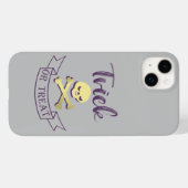 トリックまたはトリートスカルクロスボーンハロウィーンリボン Case-Mate iPhoneケース (裏面 (横))