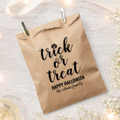 トリックまたはトリートスクモダンリプトカスタムハロウィーン フェイバーバッグ (クリップ留めされた状態)