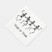 トリックまたはトリートスケルトン踊りハロウィーン スタンダードランチョンナプキン (角)