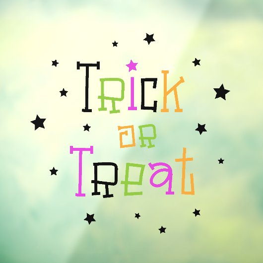 トリックまたはトリートスターハロウィーン ウィンドウサイン (シート3)