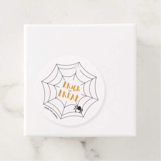 トリックまたはトリートスパイダーウェブギフトラベル フェイバータグ (インサイチュ)