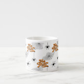 トリックまたはトリートタイポグラフィ(スパイダパターンID680) エスプレッソカップ (正面)