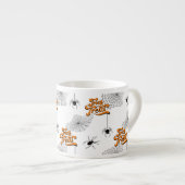 トリックまたはトリートタイポグラフィ(スパイダパターンID680) エスプレッソカップ (正面右)